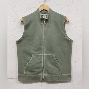 Vtg Northern Reflections Acid Wash Sage Full Zip Vest, Size M